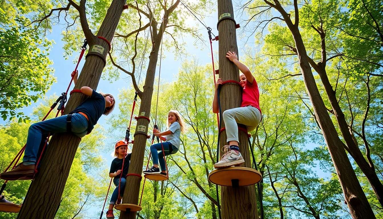 Se lancer dans l'aventure accrobranche à sherwood parc