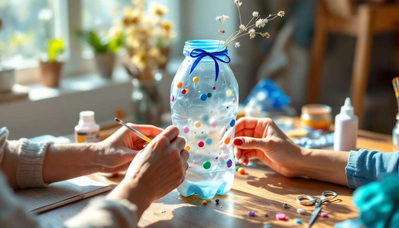DIY : fabriquez un Vase avec une Bouteille en Plastique